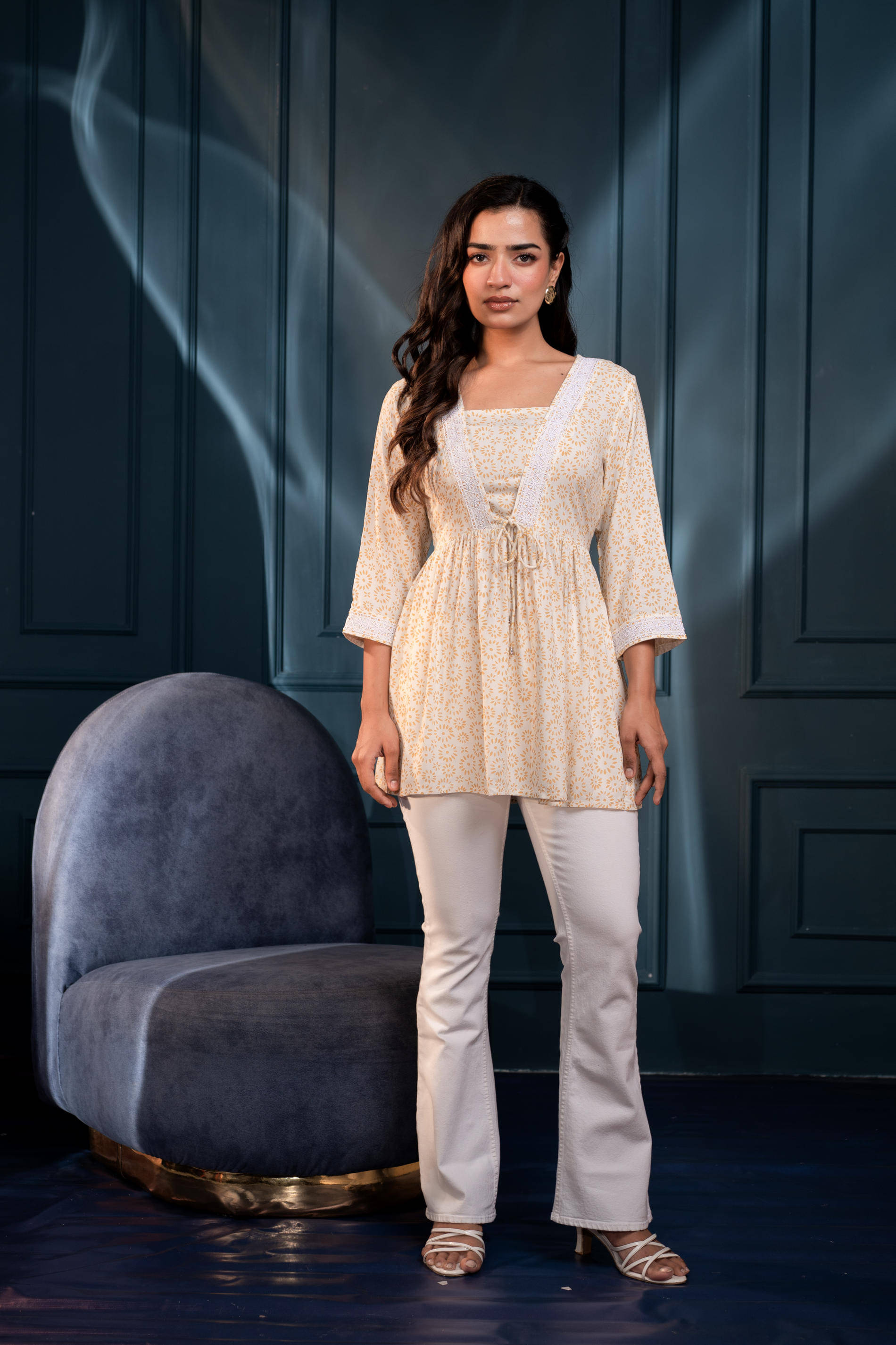 Juniper Women's Viscose Tunic ( Off White ) Juniper Women's Viscose Tunic ( Off White )