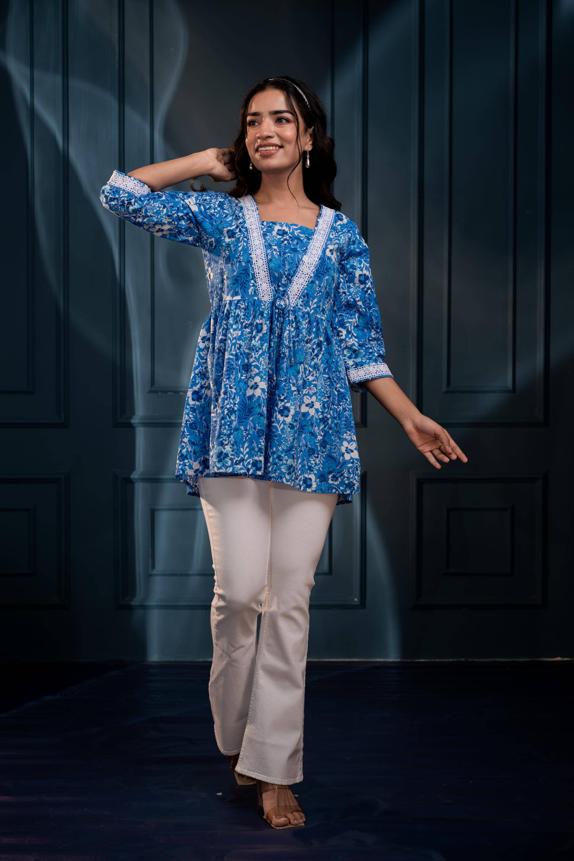 Juniper Women's Viscose Tunic ( Blue ) Juniper Women's Viscose Tunic ( Blue )