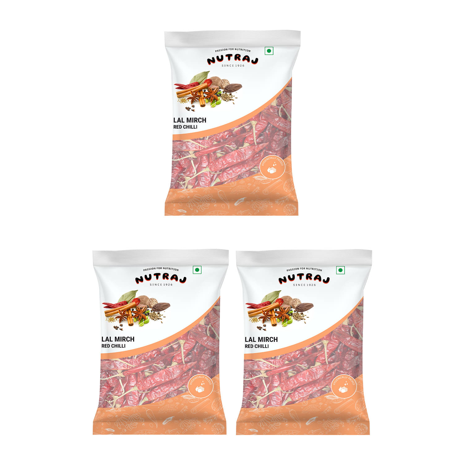 Nutraj Whole Red chilli (Lal Mirch), Sabut Lal Mirch 200gm (Pack of 3) Nutraj Whole Red chilli (Lal Mirch), Sabut Lal Mirch 200gm (Pack of 3)