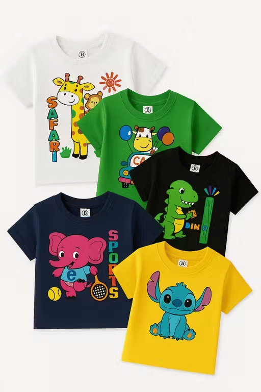 POONKODI SETTU Pack of 5 Boys 100% Cotton Half Sleeves Shirt ( Multicolor ) POONKODI SETTU Pack of 5 Boys 100% Cotton Half Sleeves Shirt ( Multicolor )