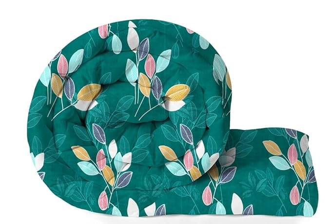     			Printed Microfiber Heavy Winter 250 GSM Single Bed Comforter/Duvet/Quilt - 152 cm x 228 cm (Width x Height)