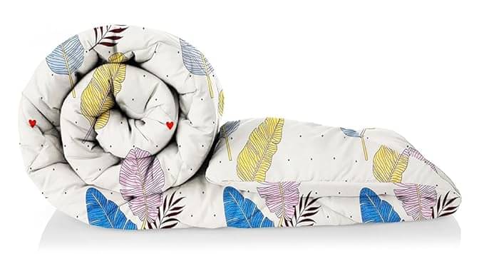     			Printed Microfiber Heavy Winter 250 GSM Single Bed Comforter/Duvet/Quilt - 152 cm x 228 cm (Width x Height)