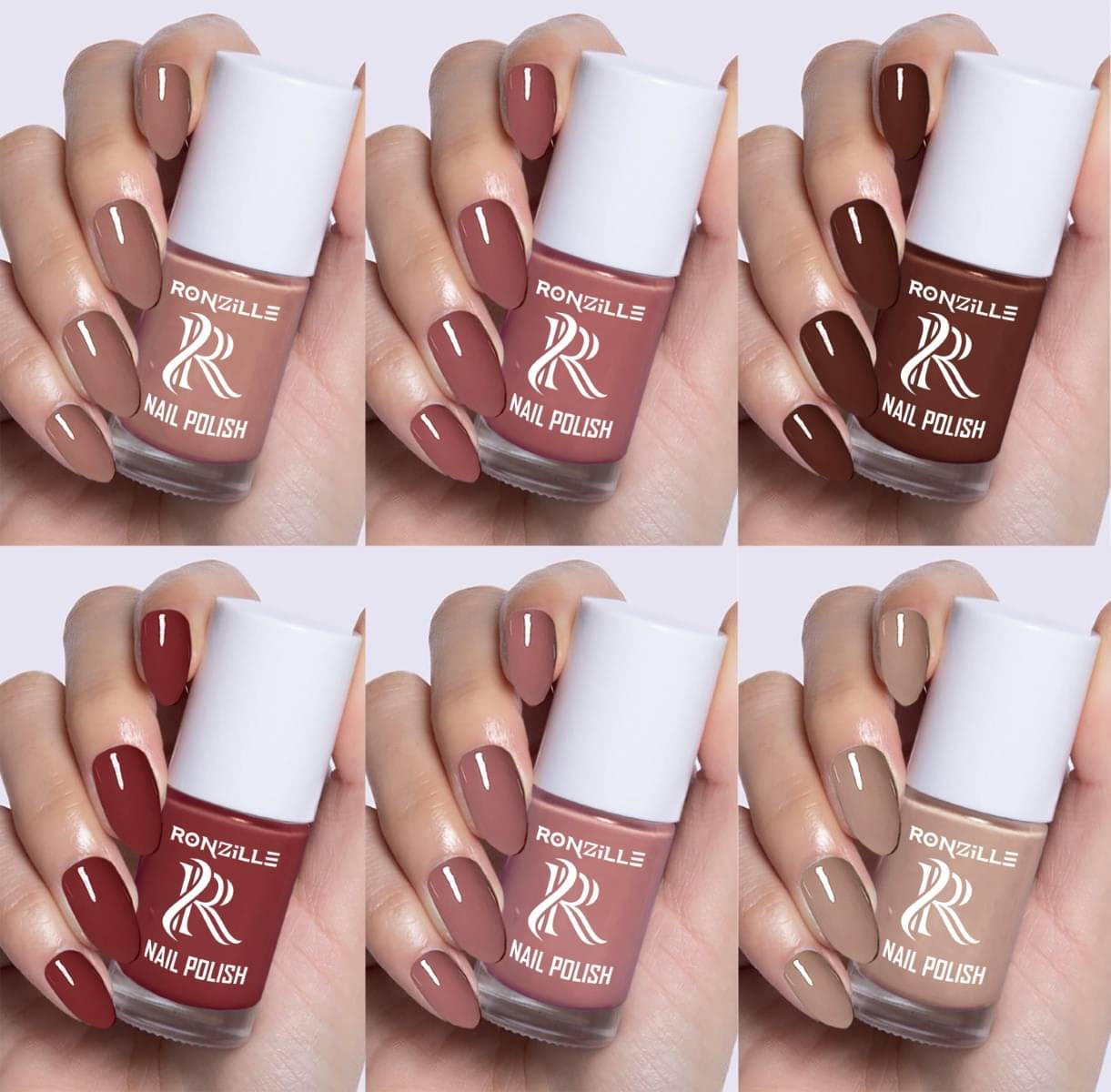     			Ronzille Multi Nail Polish 36 ( Pack of 6 )