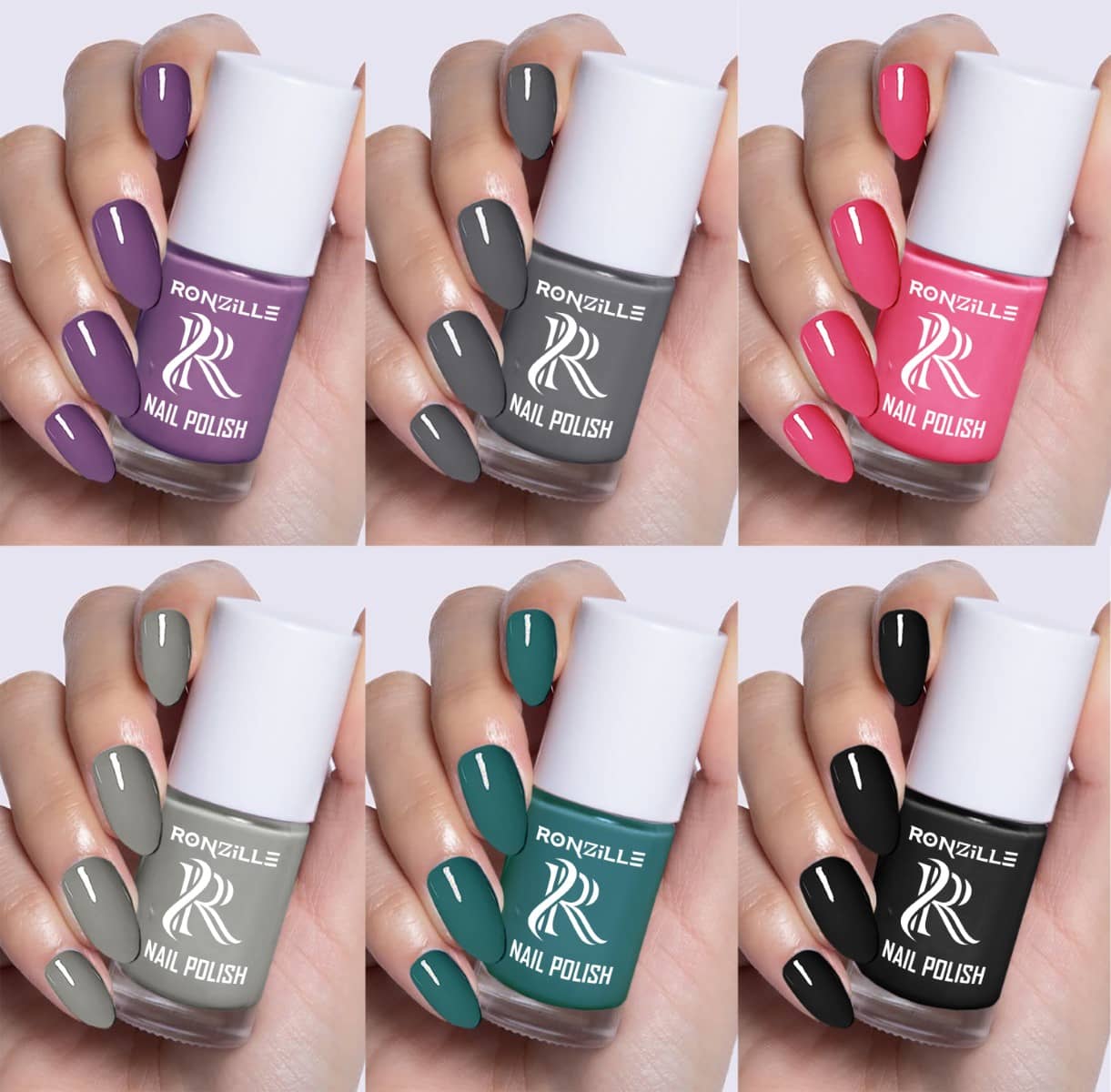 Ronzille Multi Nail Polish 36 ( Pack of 6 )