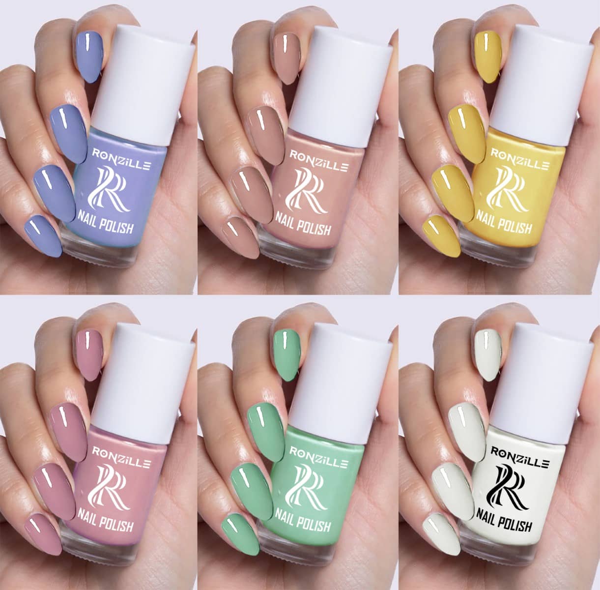 Ronzille Multi Nail Polish 36 ( Pack of 6 )