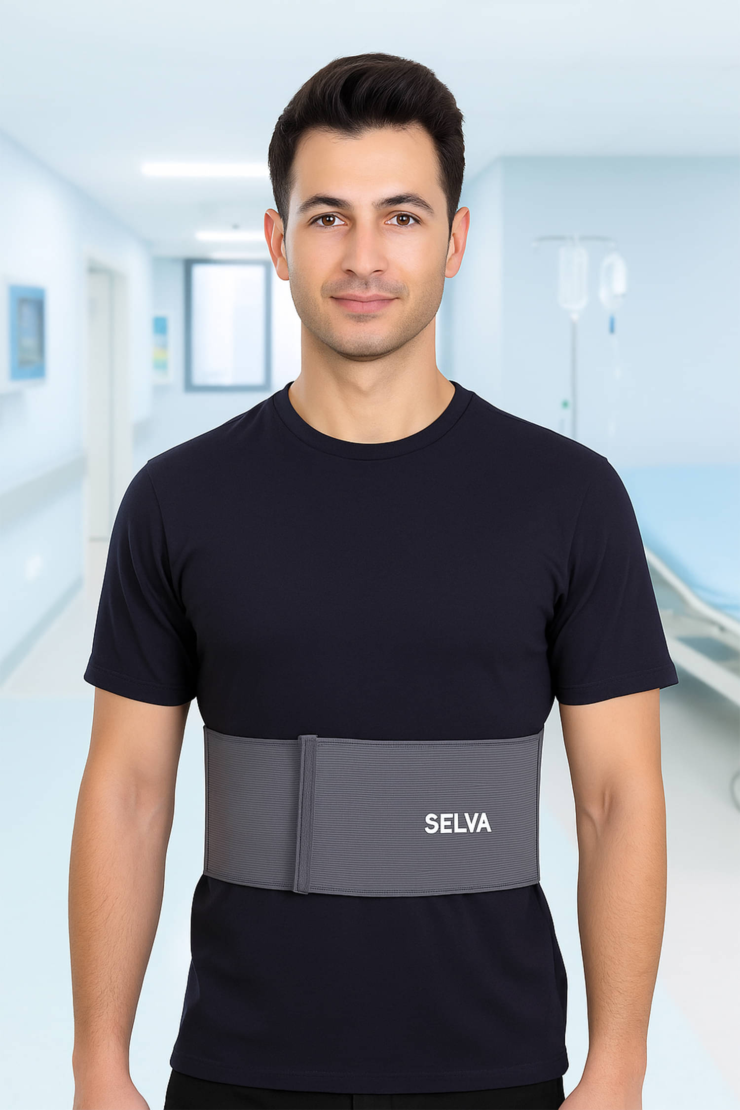     			Selva Rib Chest Back & Abdomen Support Abdominal Support Free Size