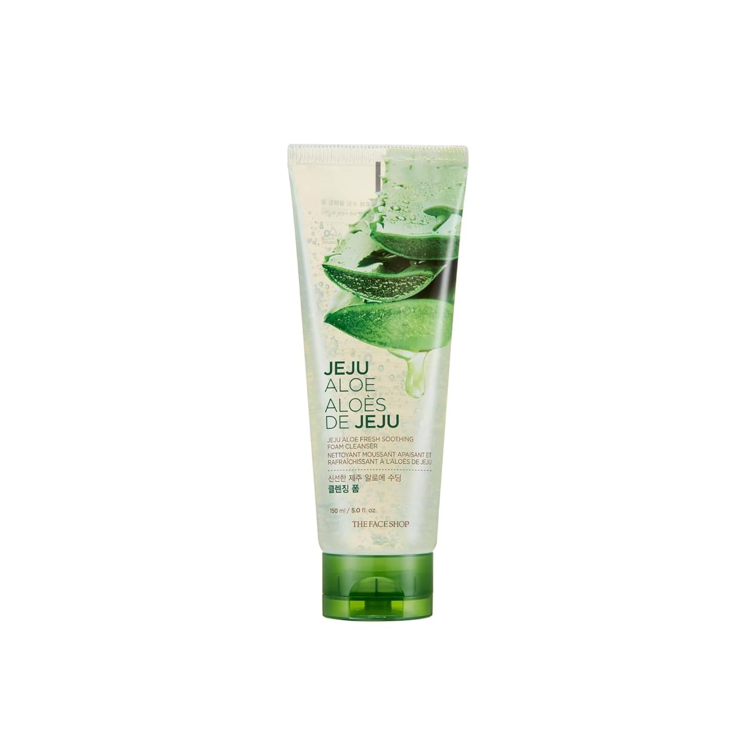The Face Shop Jeju Aloe Fresh Soothing gel to Foam Cleanser, 150ml The Face Shop Jeju Aloe Fresh Soothing gel to Foam Cleanser, 150ml