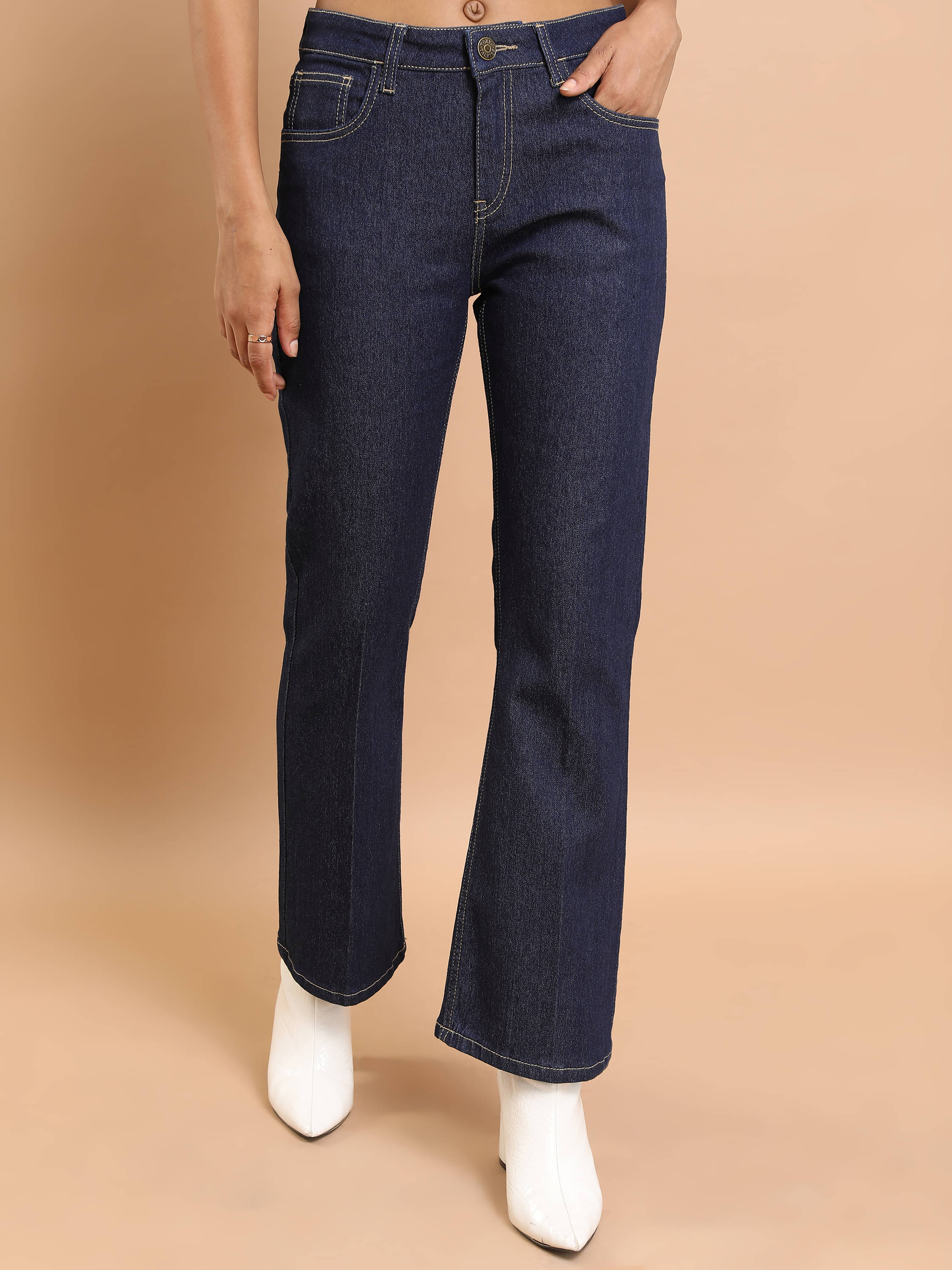     			Tokyo Talkies Women's Bootcut Mid-Rise Jeans ( Indigo )