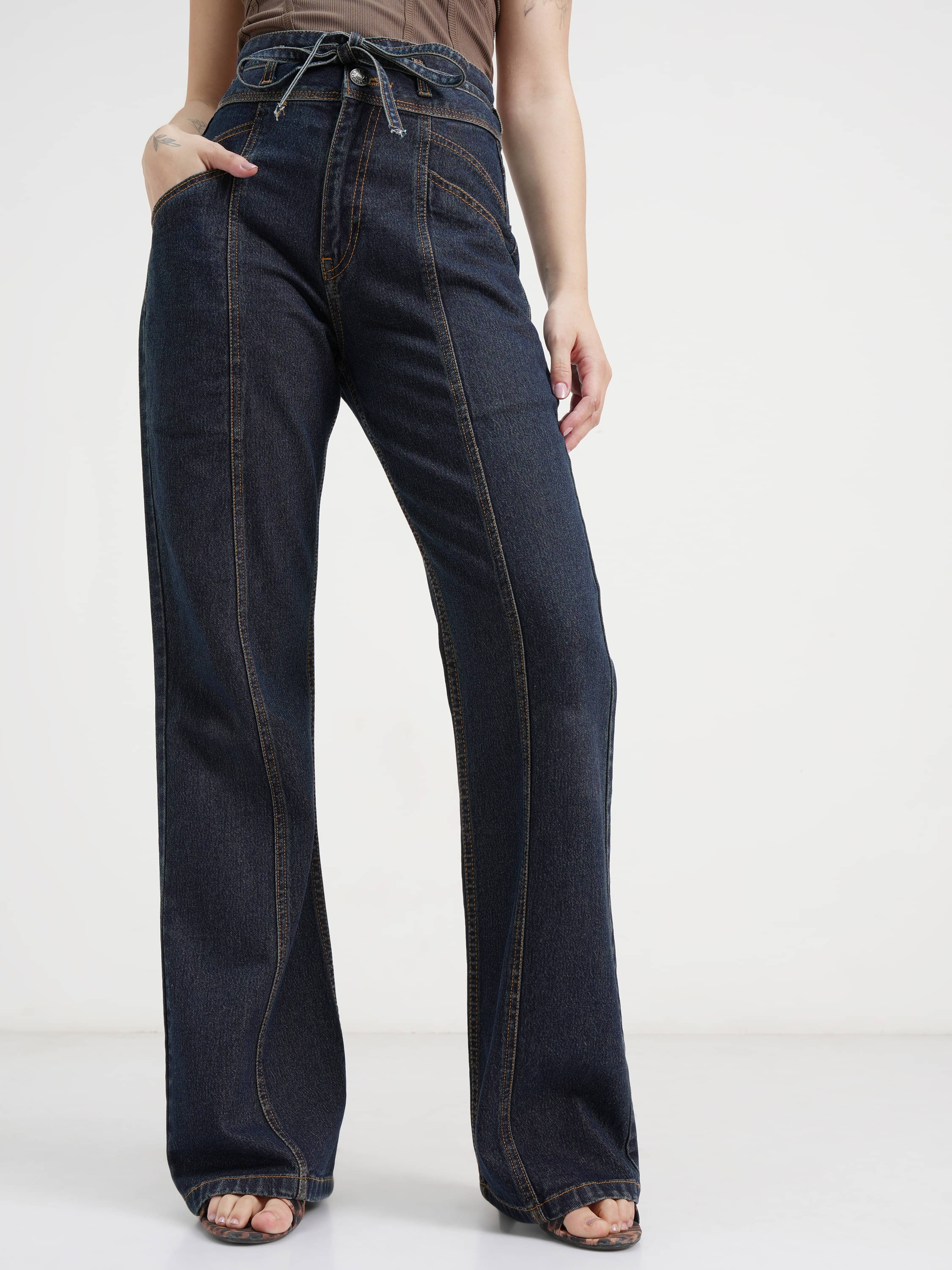     			Tokyo Talkies Women's Bootcut Mid-Rise Jeans ( Indigo )