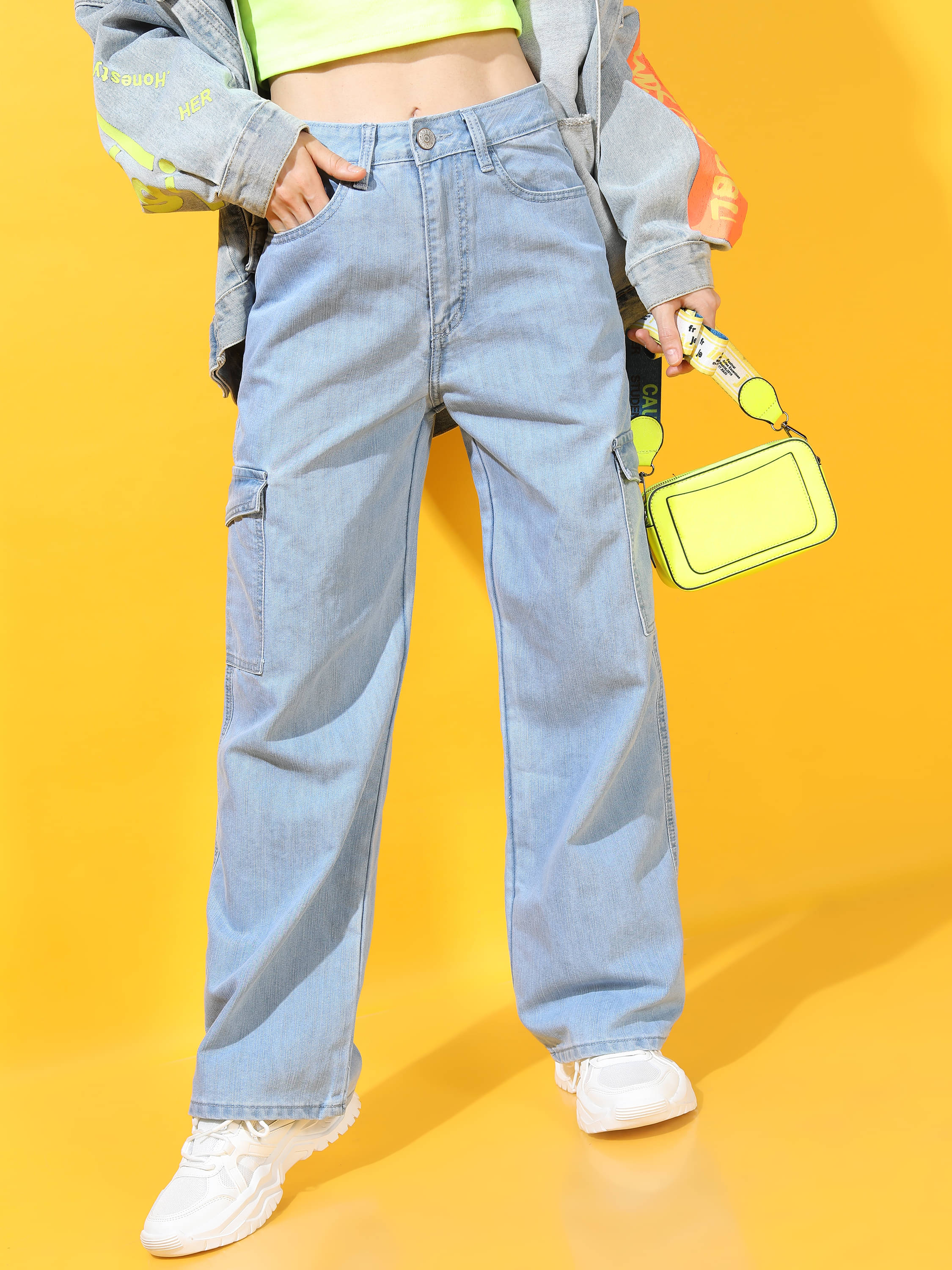     			Tokyo Talkies Women's Dad Fit Mid-Rise Jeans ( Light Blue )