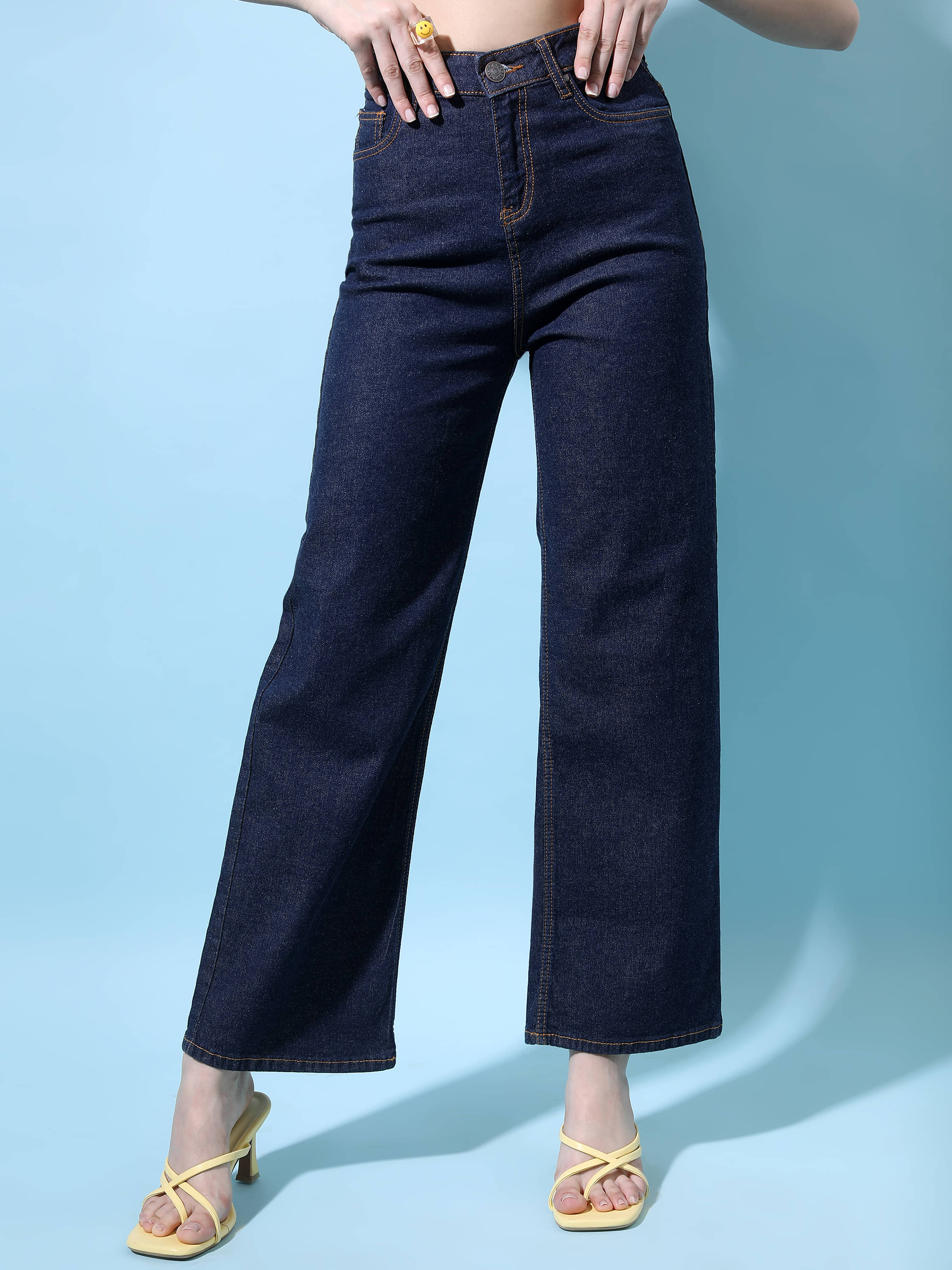     			Tokyo Talkies Women's Flared Mid-Rise Jeans ( Indigo )