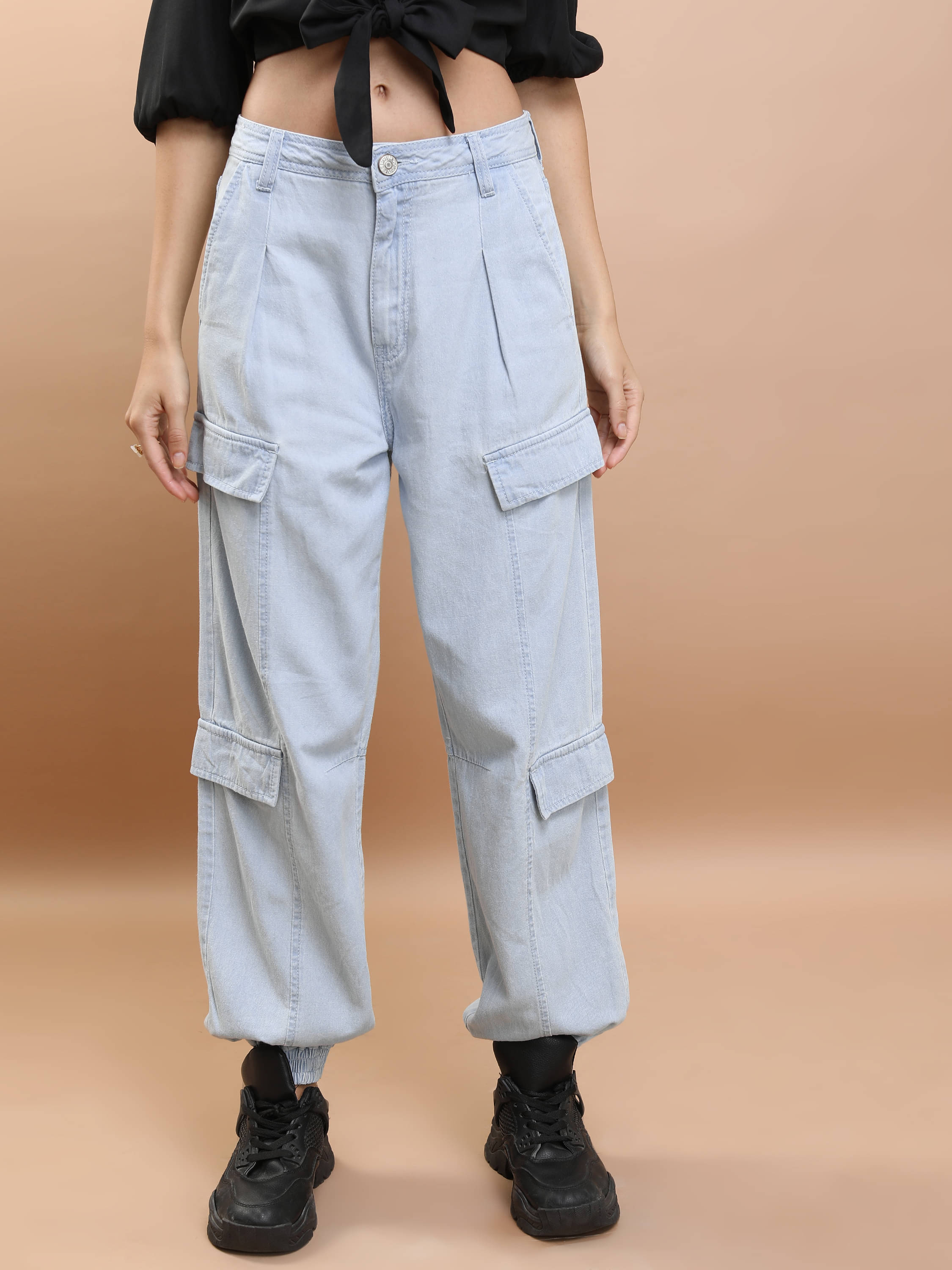     			Tokyo Talkies Women's Regular Fit Low-Rise Jeans ( Light Blue )