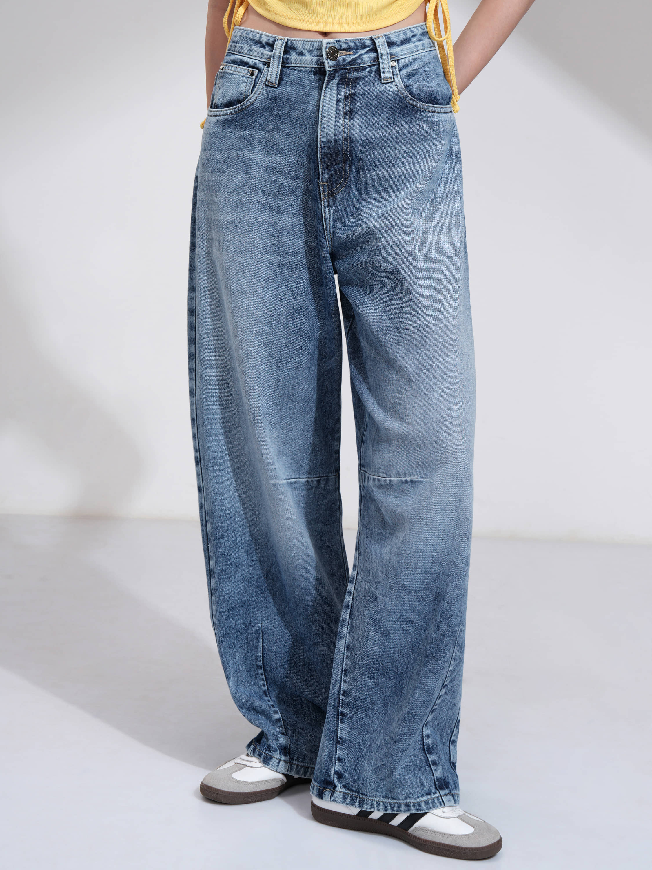 Tokyo Talkies Women's Regular Fit Mid-Rise Jeans ( Light Blue ) - Jeans | Buy online on ZillyBuy