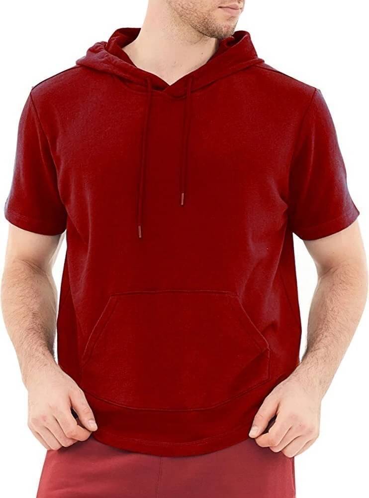 eddicted Men Cotton Blend Regular Fit Solid T-Shirt ( Red ) eddicted Men Cotton Blend Regular Fit Solid T-Shirt ( Red )