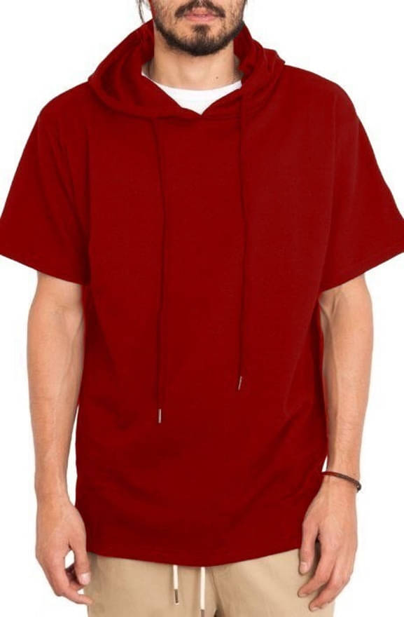     			eddicted Men Cotton Blend Relaxed Fit Solid T-Shirt ( Red )
