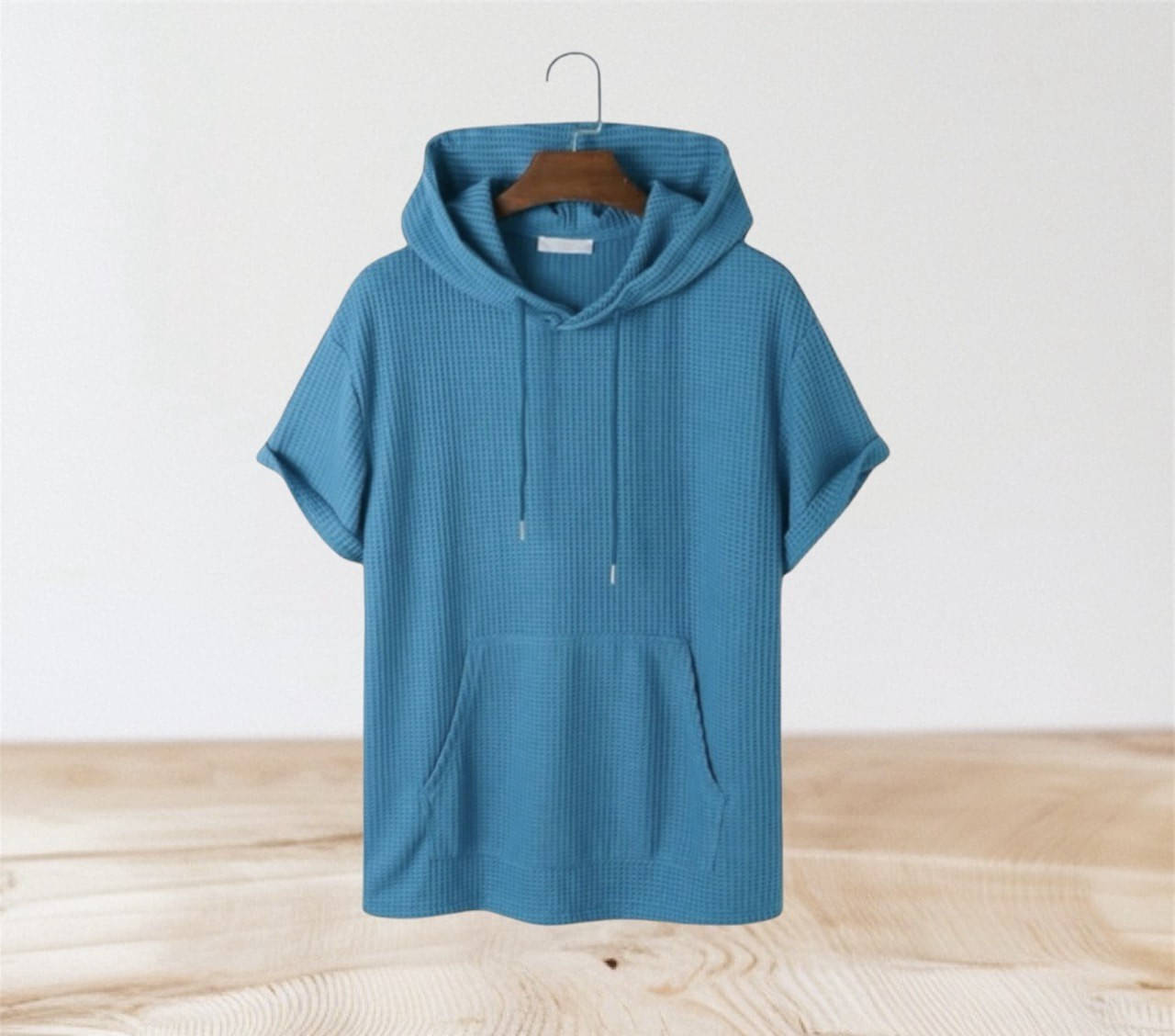     			eddicted Men Cotton Blend Relaxed Fit Solid T-Shirt ( Blue )