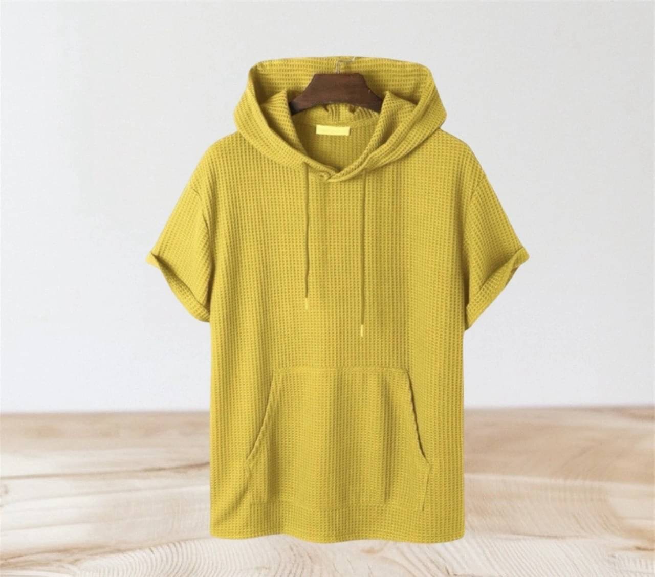     			eddicted Men Cotton Blend Relaxed Fit Solid T-Shirt ( Yellow )