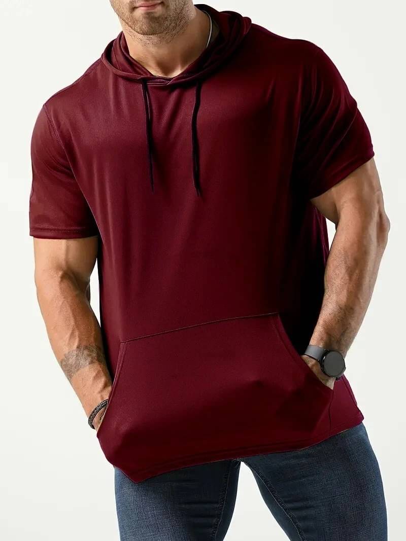     			eddicted Men Cotton Oversized Fit Solid T-Shirt ( Maroon )