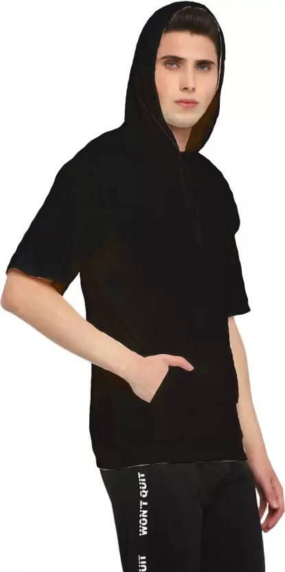 eddicted Men Cotton Oversized Fit Solid T-Shirt ( Black ) eddicted Men Cotton Oversized Fit Solid T-Shirt ( Black )