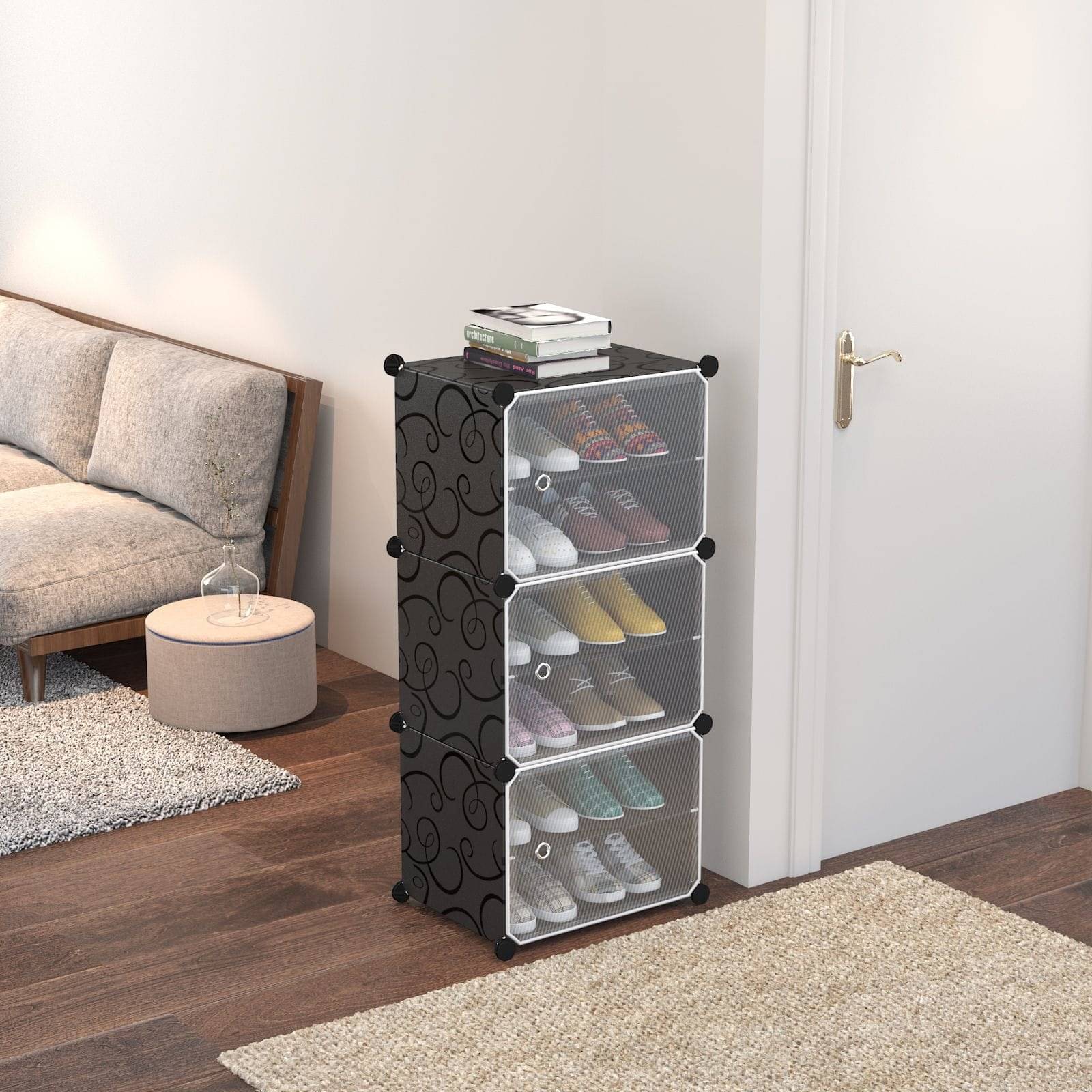 6 Layer Plastic Sheet Cube Shoe Rack Storage Closest Organizer for Shoes,Books,Clothes,Toys - CUBSHRK6L 6 Layer Plastic Sheet Cube Shoe Rack Storage Closest Organizer for Shoes,Books,Clothes,Toys - CUBSHRK6L