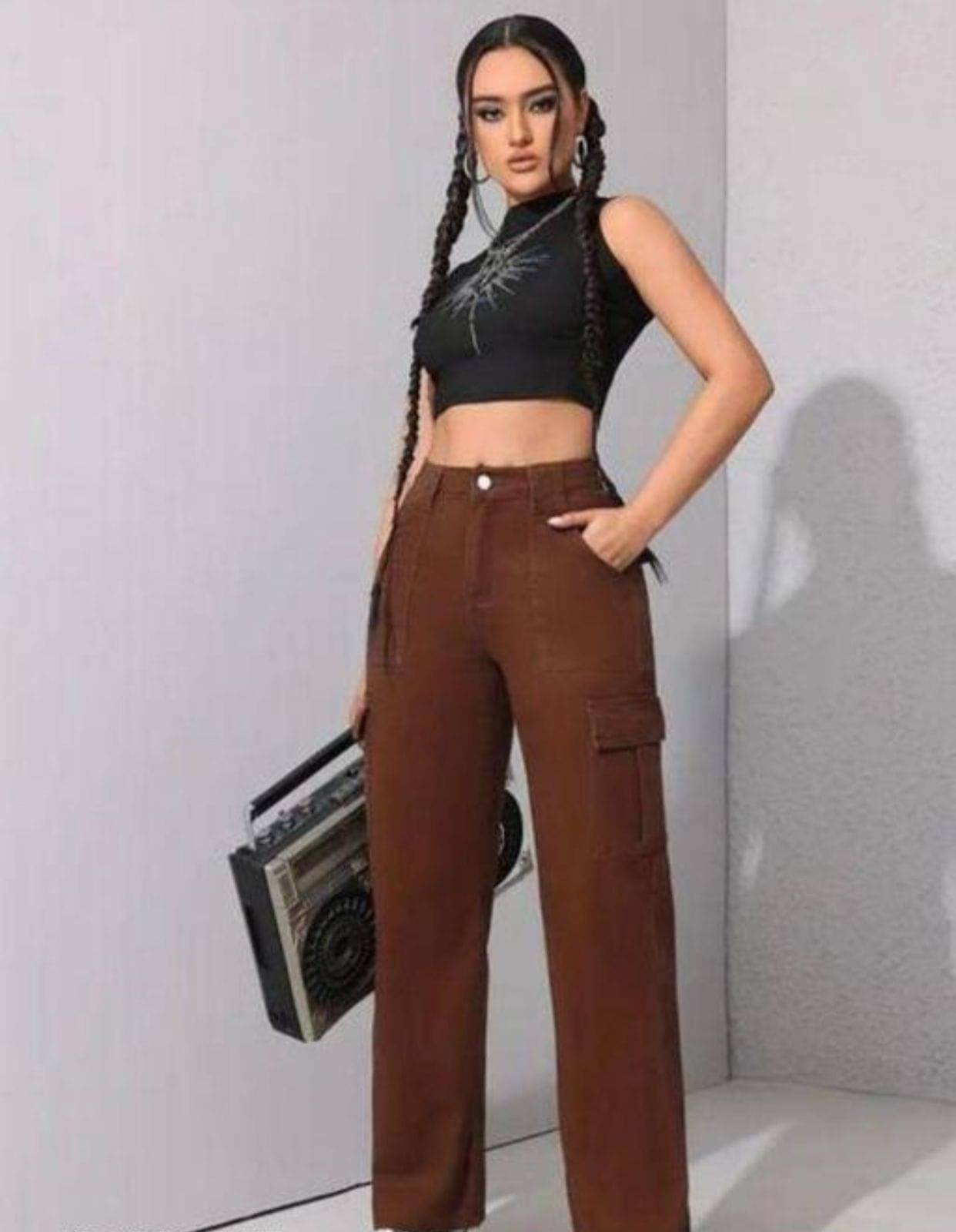     			AD Fashion Women's Regular Fit High-Rise Jeans ( Brown )