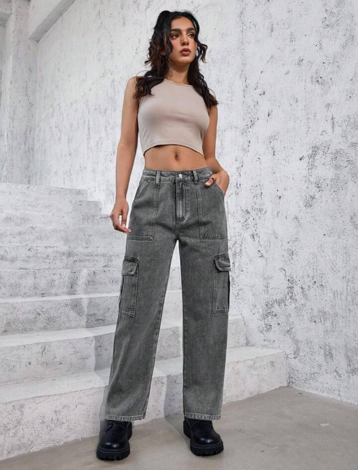     			AD Fashion Women's Regular Fit High-Rise Jeans ( Grey )