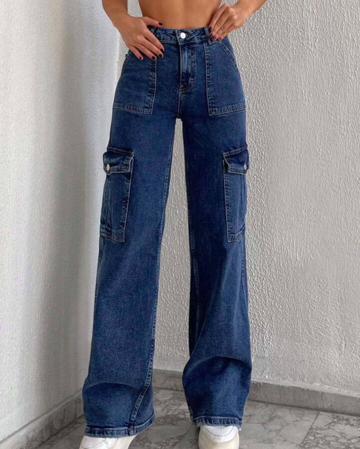     			AD Fashion Women's Relaxed Fit High-Rise Jeans ( Dark Blue )