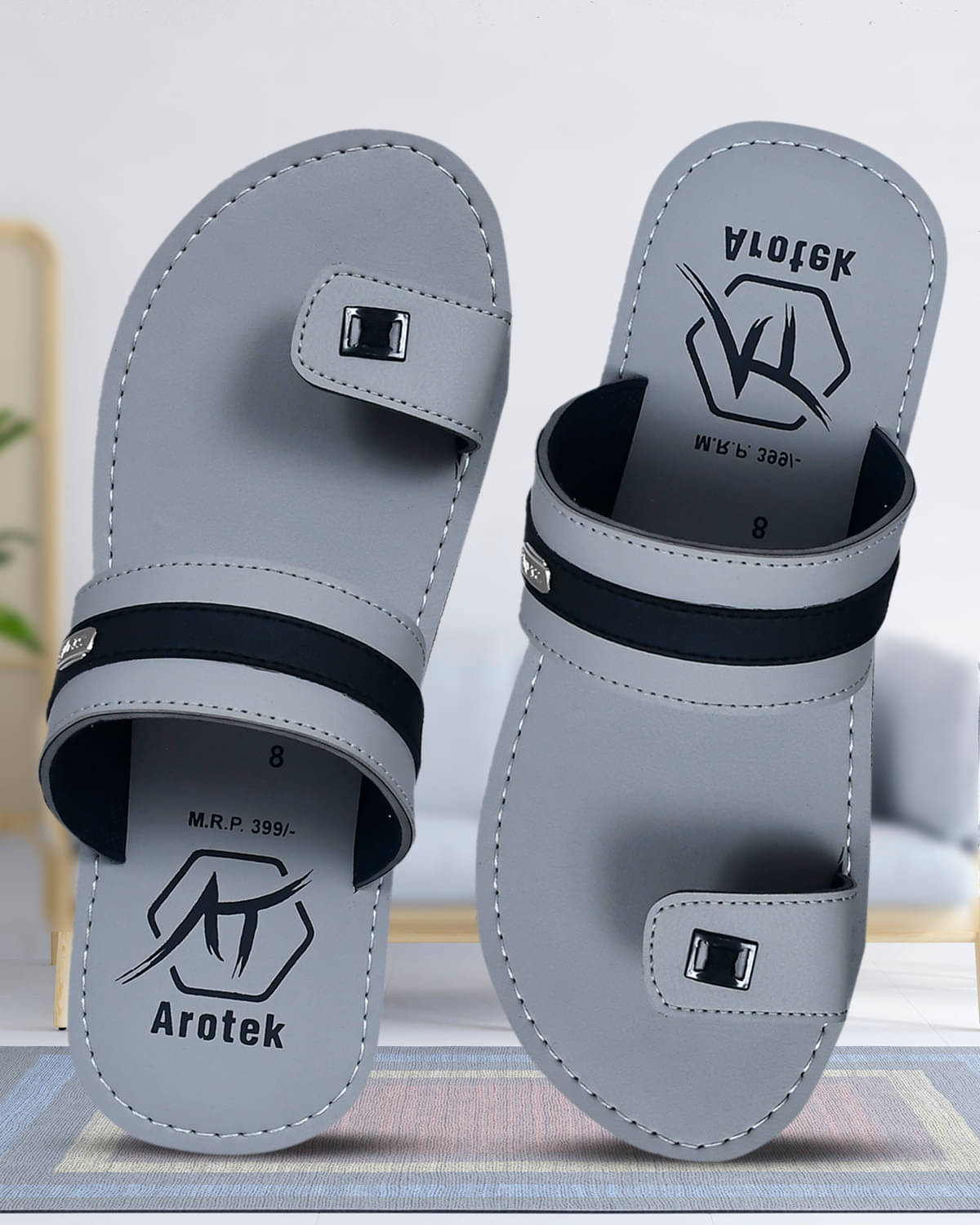     			AROTEK Grey Men's Daily Slipper
