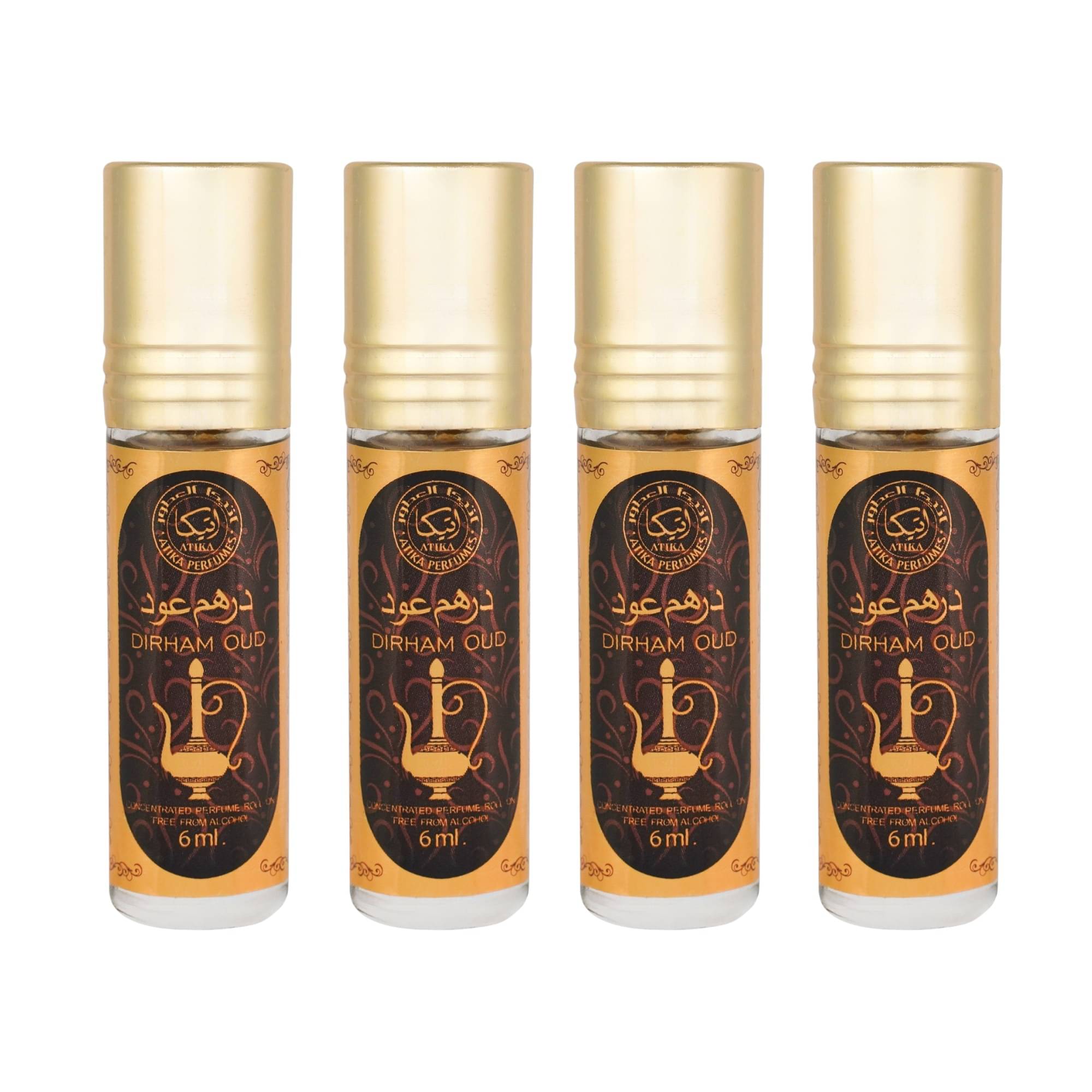 ATIKA PERFUMES Champa Non- Alcoholic Miniature Attar ( Pack of 4 ) ATIKA PERFUMES Champa Non- Alcoholic Miniature Attar ( Pack of 4 )