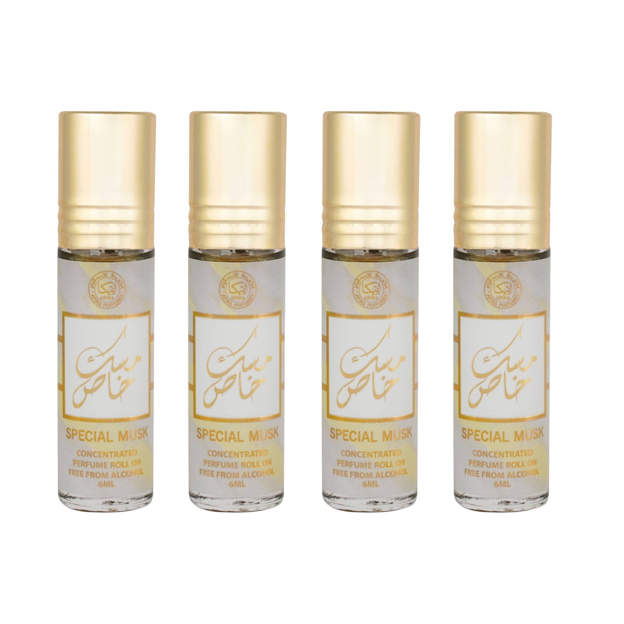     			ATIKA PERFUMES Kesar Non- Alcoholic Miniature Attar ( Pack of 4 )