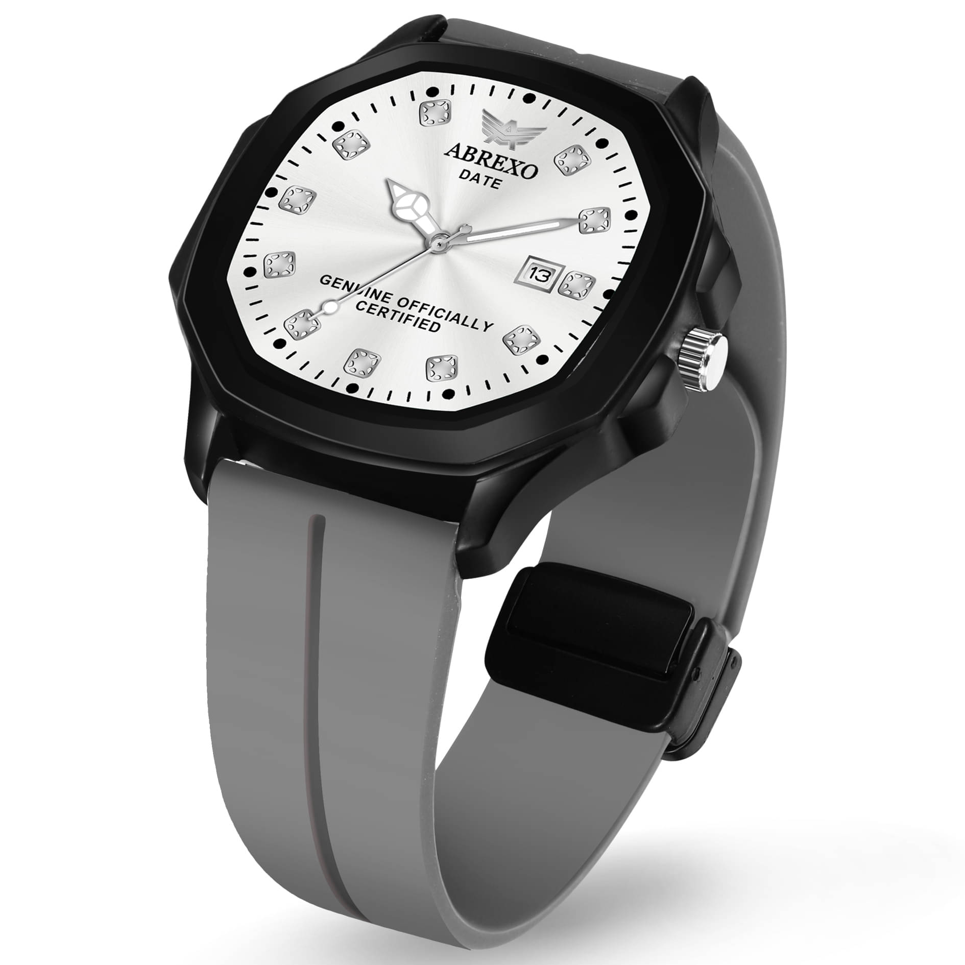     			Abrexo Dark Grey Silicon Analog Men's Watch