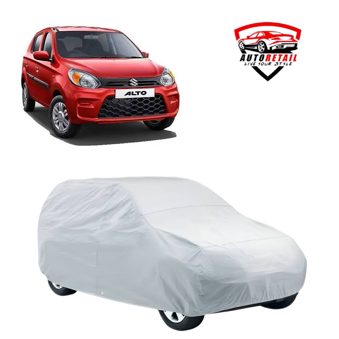     			AutoRetail Car Body Cover for Maruti Suzuki Alto Without Mirror Pocket ( Pack of 1 ) , Silver