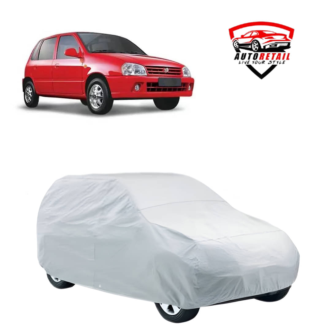     			AutoRetail Car Body Cover for Maruti Suzuki Zen [1996-2003] Without Mirror Pocket ( Pack of 1 ) , Silver