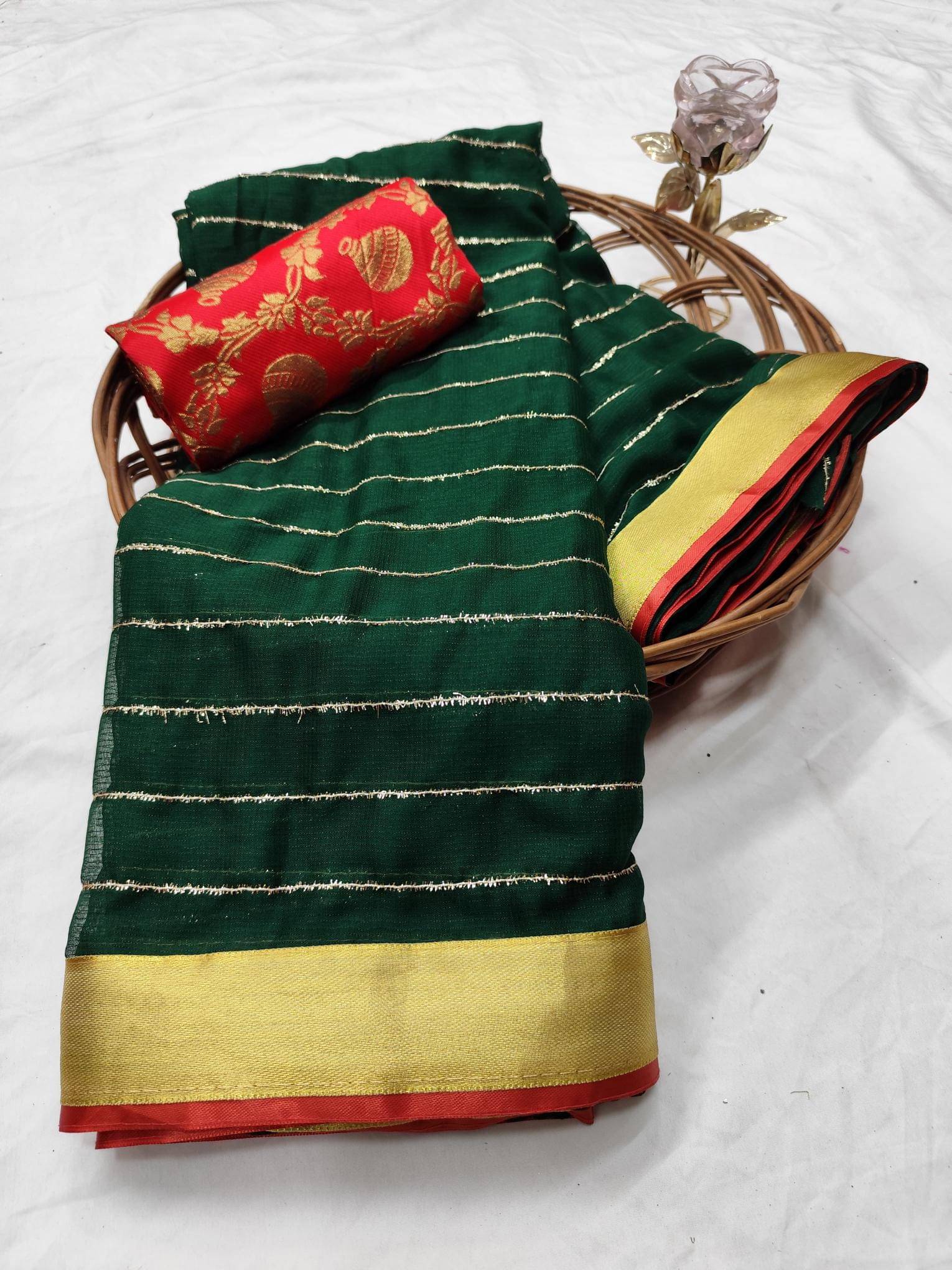 Avenue Creation Georgette Embroidered Regular Saree With Unstitched Blouse Piece ( Green ) Avenue Creation Georgette Embroidered Regular Saree With Unstitched Blouse Piece ( Green )