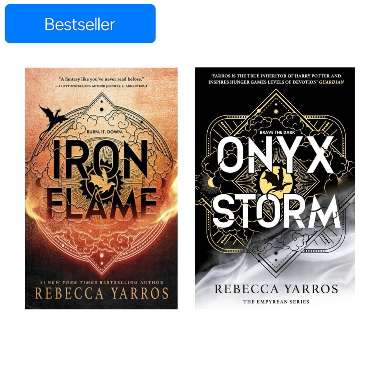     			Bestselling Books (Combo of 2) Iron Flame & Onyx Storm By Rebecca Yarros