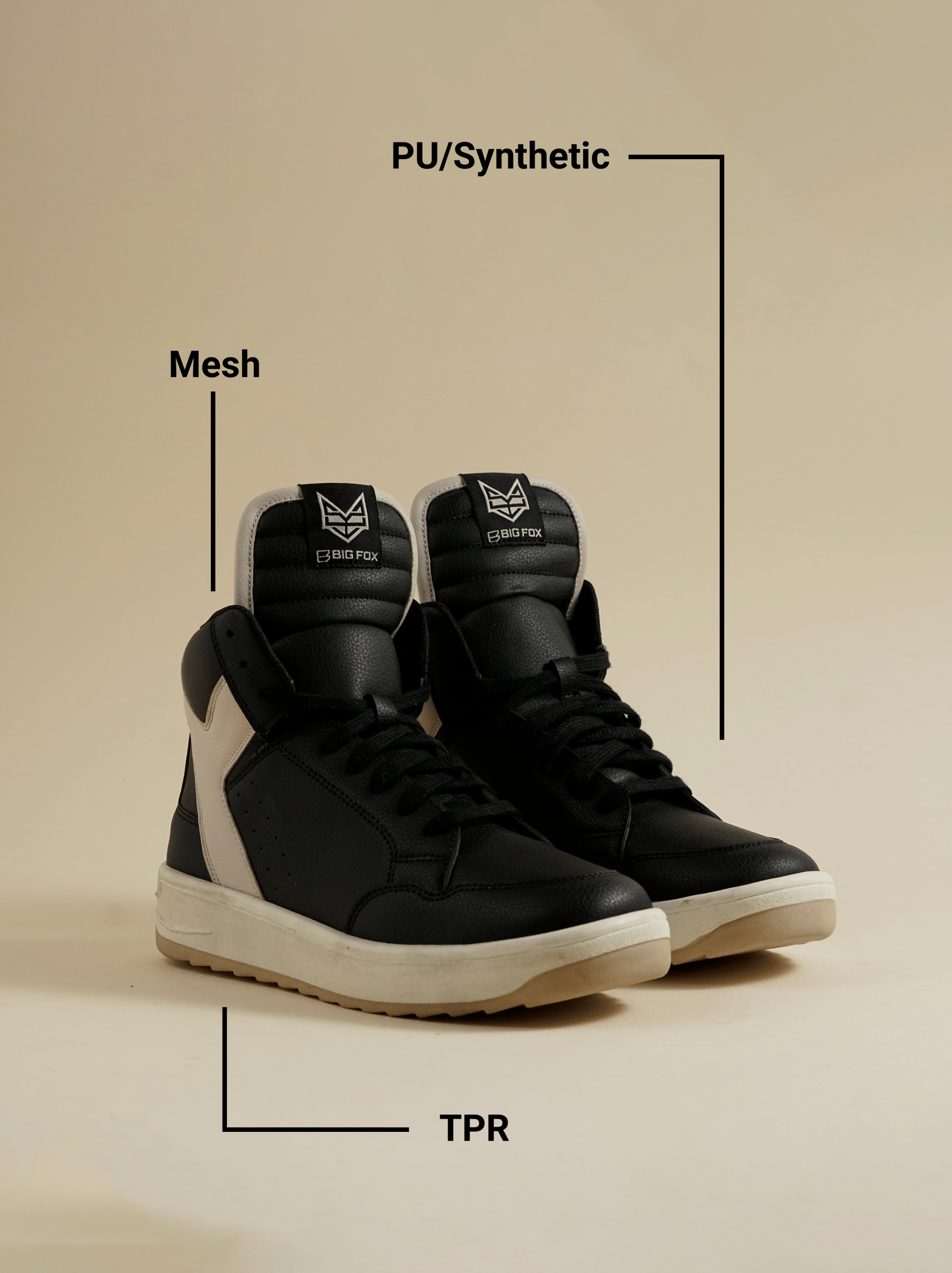     			Big Fox Black Women's Sneakers