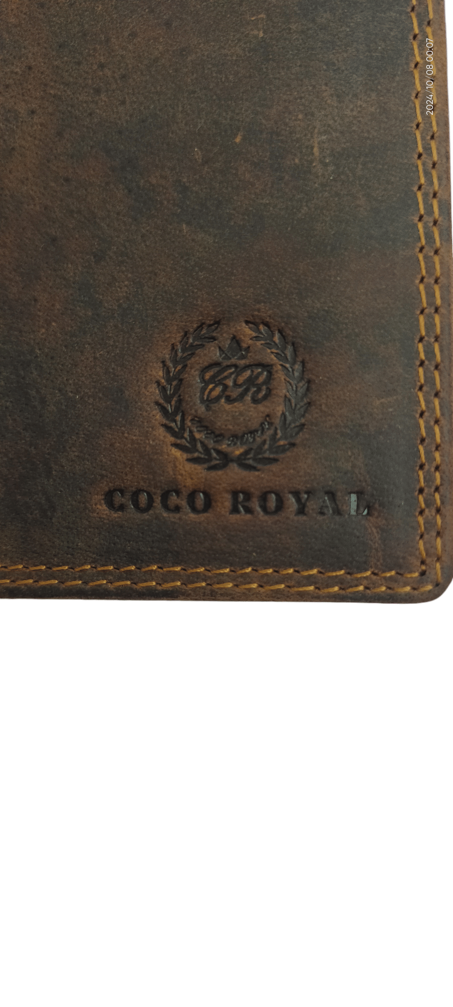     			COCO ROYAL Leather Printed Men's Two Fold Wallet With 10 Slots For Card ( Brown , Pack of 1 )