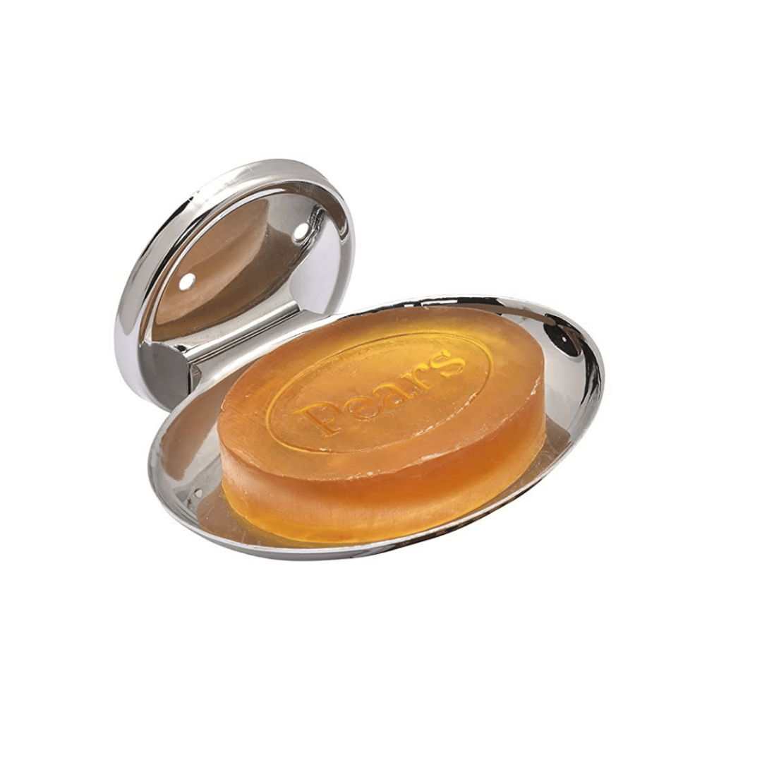     			COSVIT Pearl Round Stainless Steel Single Soap Dish Holder for Bathroom Wall Mount in Chrome Finish with Wall Flange for Wash Area/Kitchen & Bathroom (Pack of 1)