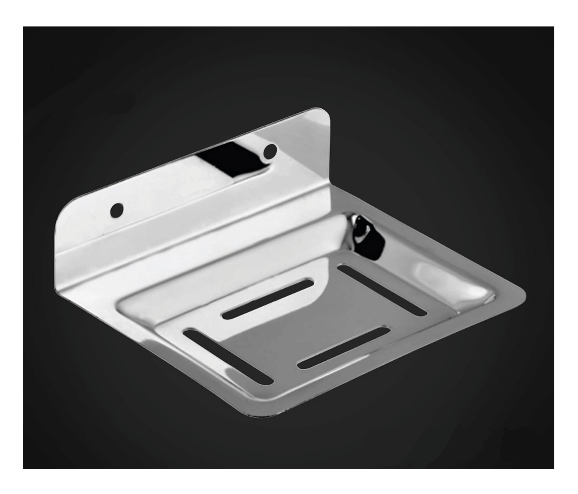 COSVIT Square Stainless Steel Single Soap Dish Holder for Bathroom Wall Mount in Chrome Finish for Wash Area/Kitchen & Bathroom (Pack of 1)     			COSVIT Square Stainless Steel Single Soap Dish Holder for Bathroom Wall Mount in Chrome Finish for Wash Area/Kitchen & Bathroom (Pack of 1)