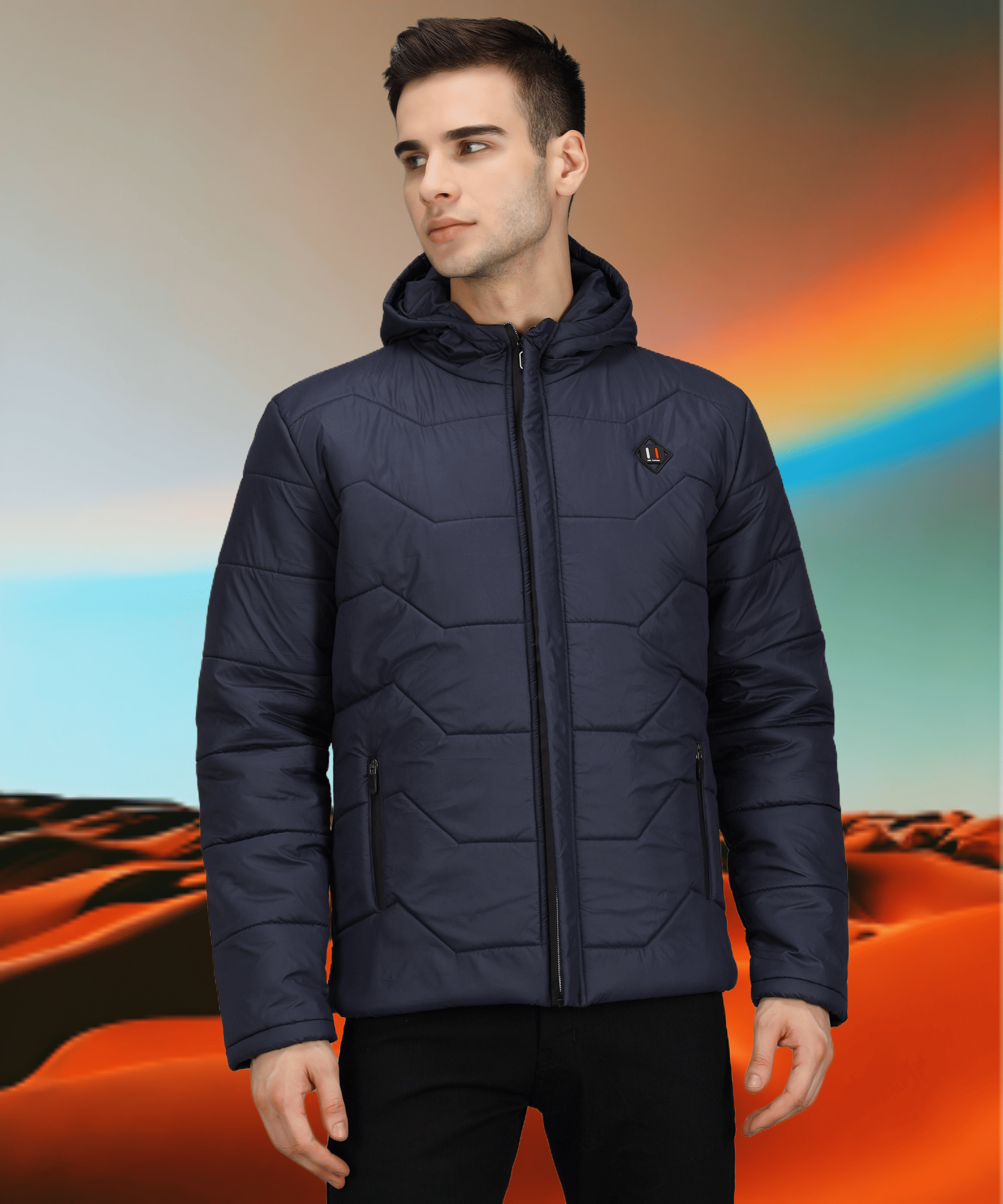 Christy World Nylon Men's Casual Jacket - Navy Blue ( Pack of 1 ) Christy World Nylon Men's Casual Jacket - Navy Blue ( Pack of 1 )