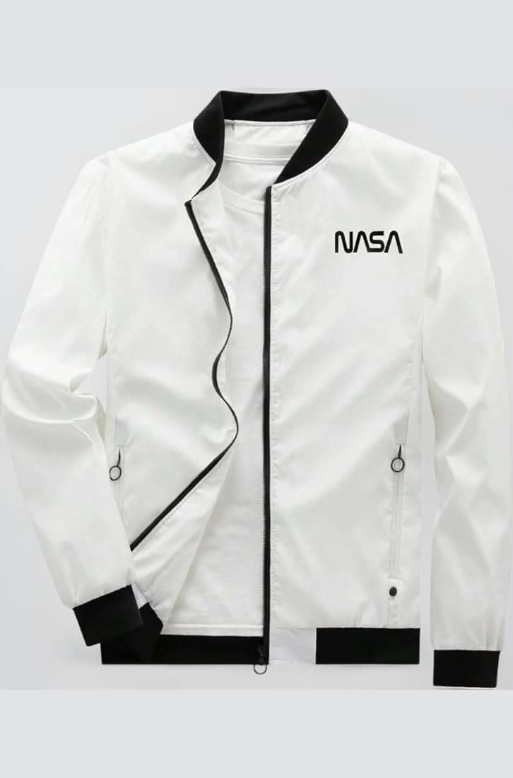     			Christy World Polyester Men's Casual Jacket - White ( Pack of 1 )