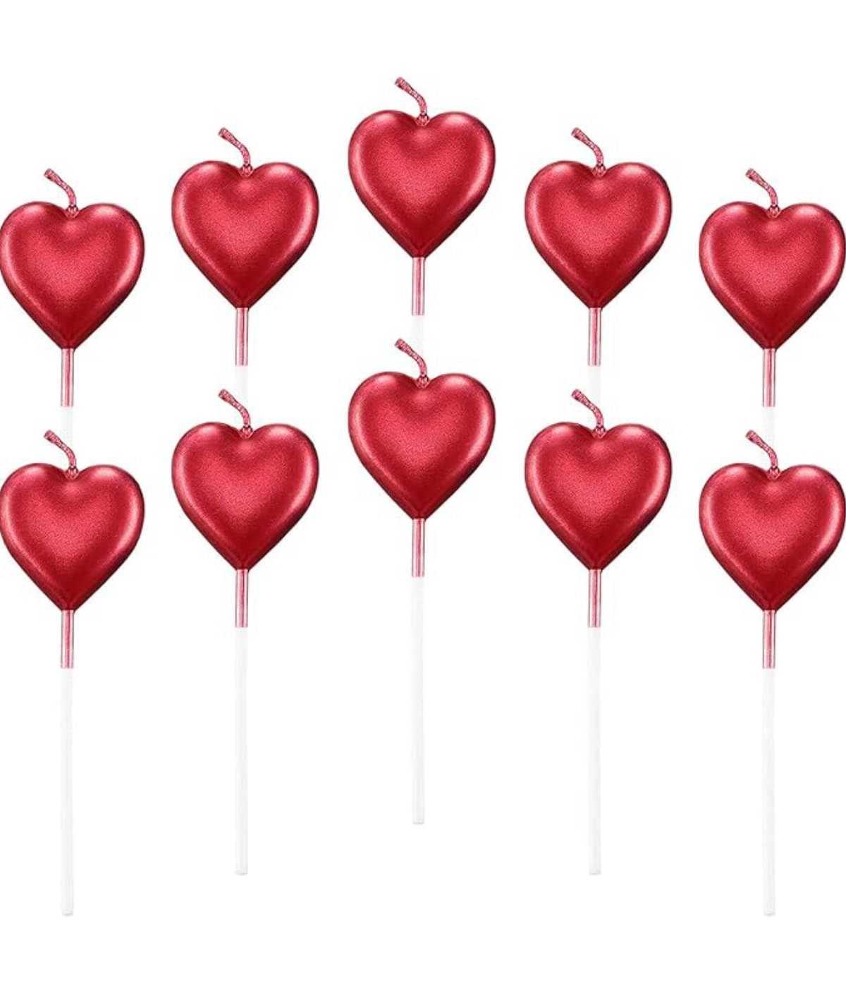 Cute Heart Shape Cake Candle or Topper – Birthday & Anniversary Cake Decoration | Party Wedding Cake Decoration (Red) - 1 Packet - 4 Pieces Cute Heart Shape Cake Candle or Topper – Birthday & Anniversary Cake Decoration | Party Wedding Cake Decoration (Red) - 1 Packet - 4 Pieces