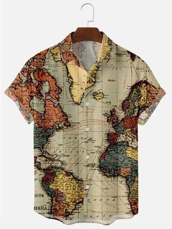     			ETSY Cotton Blend Regular Fit Printed Half Sleeves Men's Casual Shirt - Multicolor ( Pack of 1 )