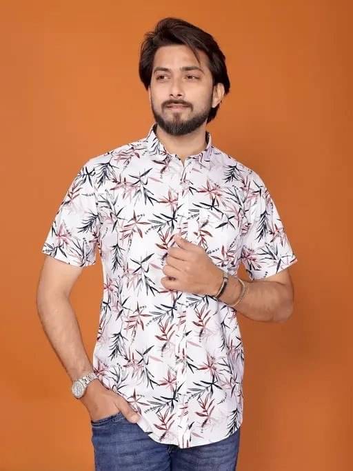 ETSY Cotton Blend Regular Fit Printed Half Sleeves Men's Casual Shirt - Multicolor ( Pack of 1 ) ETSY Cotton Blend Regular Fit Printed Half Sleeves Men's Casual Shirt - Multicolor ( Pack of 1 )