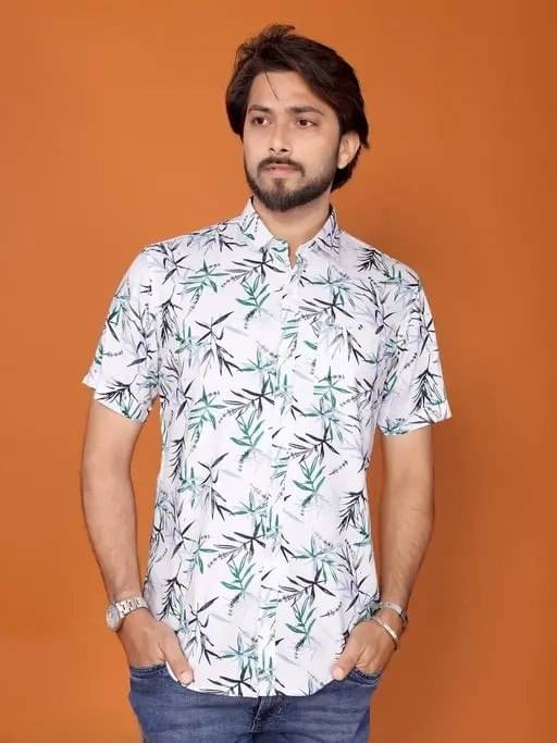     			ETSY Cotton Blend Regular Fit Printed Half Sleeves Men's Casual Shirt - Multicolor ( Pack of 1 )