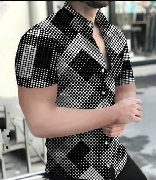     			ETSY Cotton Blend Regular Fit Printed Half Sleeves Men's Casual Shirt - Multicolor ( Pack of 1 )