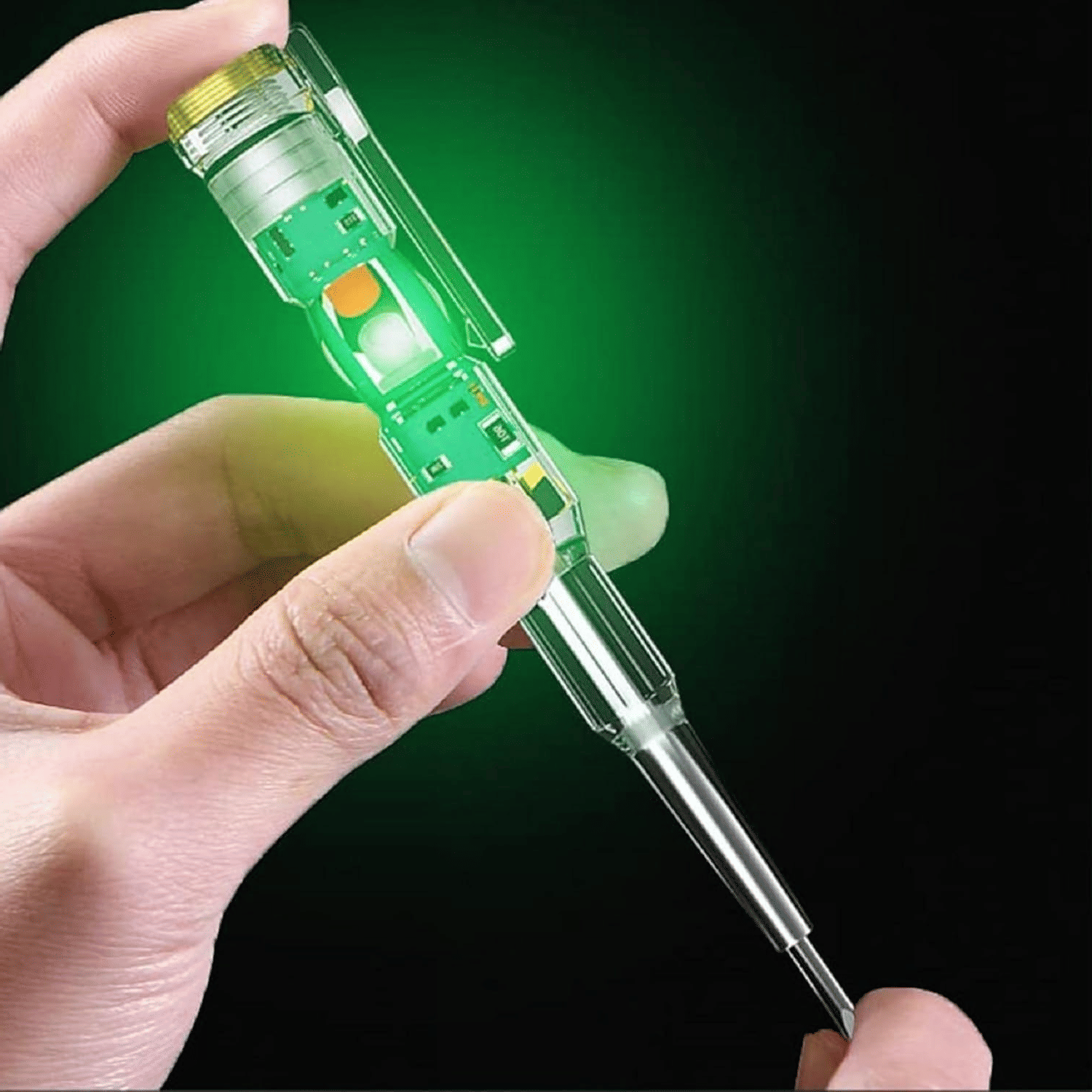     			Electrical Tester Pen, 70-250V Induction Power Detector Pen Electrical Screwdriver Circuit Tester, Electrical Tester Pen with LED Color Light, Non-Contact AC Voltage Tester Pen.
