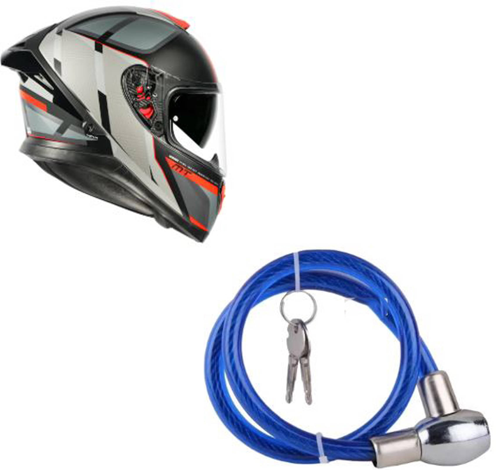     			Heavy Duty Multipurpose Cable Lock for Bike, luggage, Helmet, Steel Keylock, anti-Theft (Multicolor)