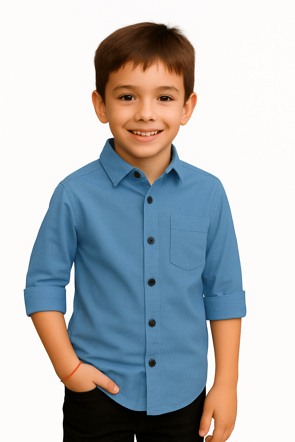 JABAK CREATION Pack of 1 Boys Cotton Blend Full Sleeves Shirt ( Sky Blue ) JABAK CREATION Pack of 1 Boys Cotton Blend Full Sleeves Shirt ( Sky Blue )