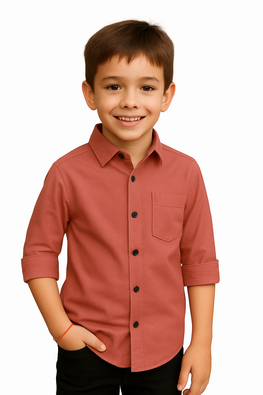 JABAK CREATION Pack of 1 Boys Cotton Blend Full Sleeves Shirt ( Peach ) JABAK CREATION Pack of 1 Boys Cotton Blend Full Sleeves Shirt ( Peach )